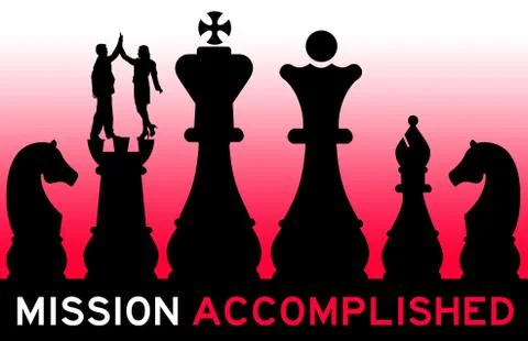 Mission accomplished Stock Illustration