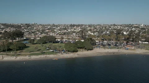 Mission Bay drone view San Diego Stock Footage 194469595