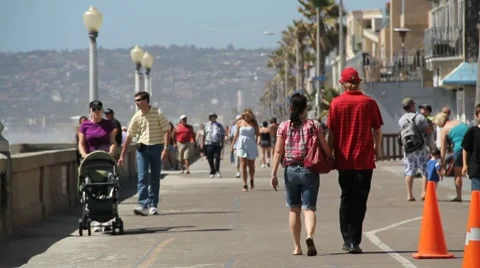 Mission Beach Boardwalk Видео 7759526