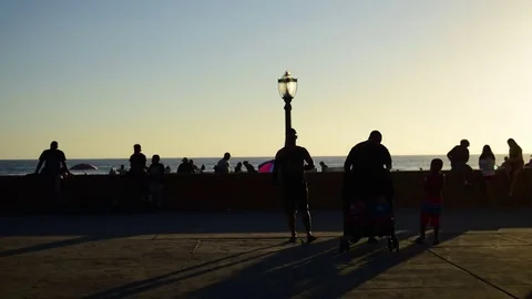 Mission Beach Boardwalk Stock Footage 79664220