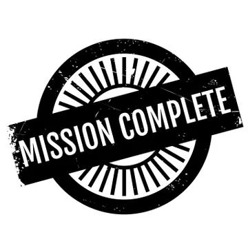 Mission complete stamp Stock Illustration