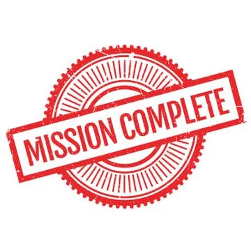 Mission complete stamp Stock Illustration
