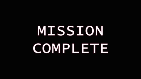 Mission Complete Text Animation with Cinematic Motion and Subtle Glow Effec.. Stock Footage 344037120