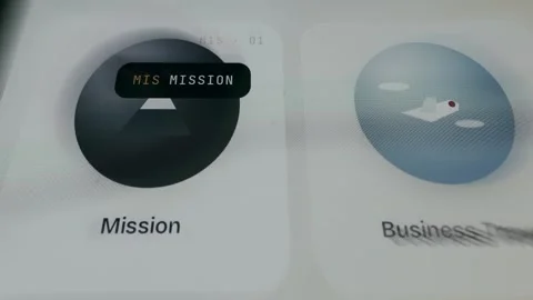 Mission concept featuring a stylized flag placed on top of a mountain peak Stock Footage 334536760