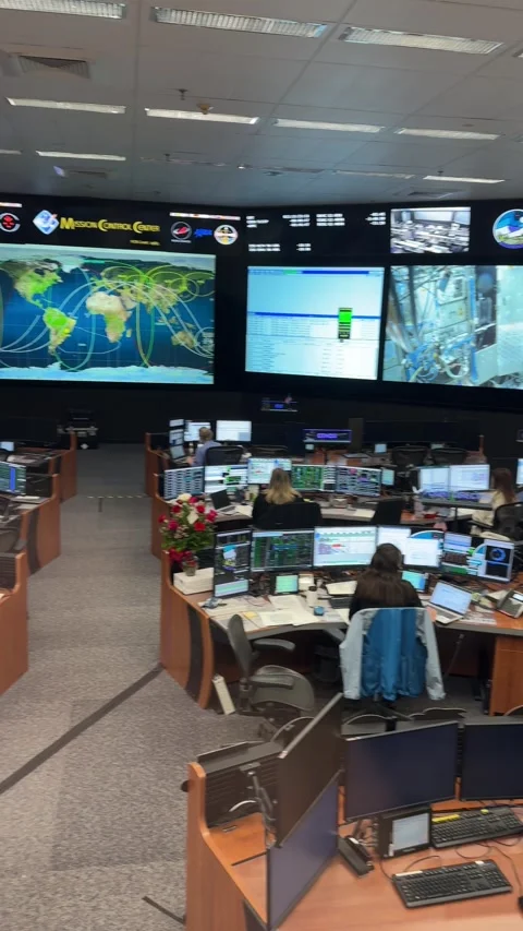 Mission Control Vertical Johnson Space Center (20240411) 스톡 동영상 321263628