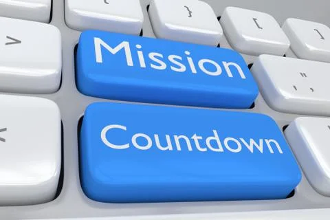 Mission Countdown concept Stock Illustration