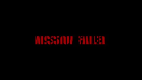 Mission failed glitch pixel text animation on transparent background. Stock Footage 317565724