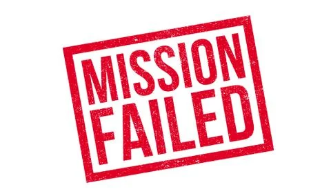 Mission Failed rubber stamp Stock Illustration