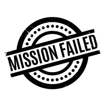 Mission Failed rubber stamp Stock Illustration