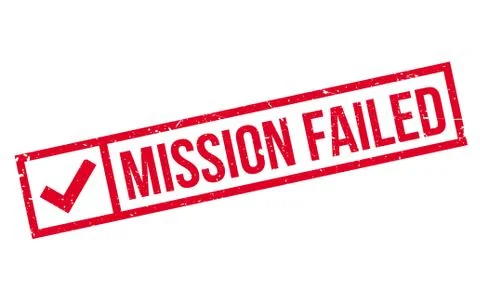 Mission Failed rubber stamp Stock Illustration