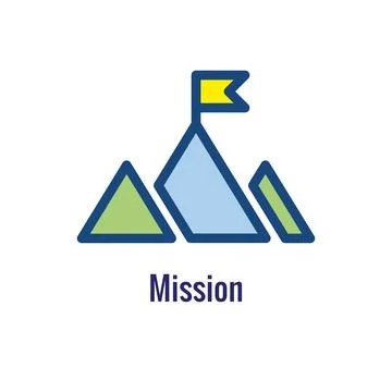 Mission icon to use with Core Values and Mission Statements Stock Illustration