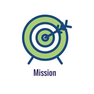 Mission icon to use with Core Values and Mission Statements Stock Illustration