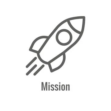 Mission icon to use with Core Values and Mission Statements Illustrazione stock