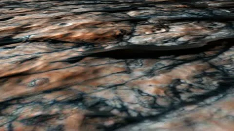 Mission to Mars Planetary Flyover Stock Footage 10888483