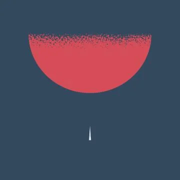 Mission to mars vector concept with minimalist rocket design and beautiful Stock Illustration