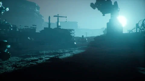 MISSION TO MINERVA  NIGHT Stock Footage 233881555