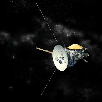 Mission orbiter satellite Stock Illustration