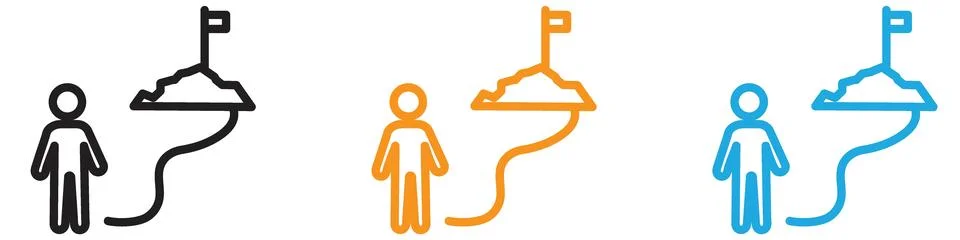 Mission Path vector logo set collection for web app ui 스톡 일러스트