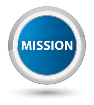 Mission prime blue round button Stock Illustration