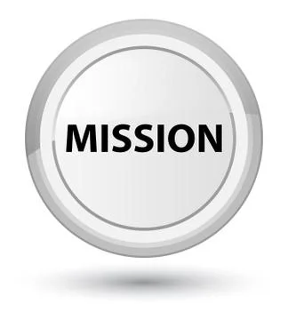 Mission prime white round button Stock Illustration