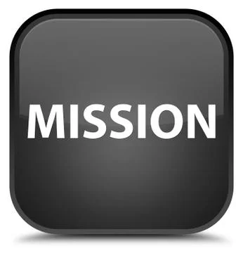 Mission special black square button Stock Illustration