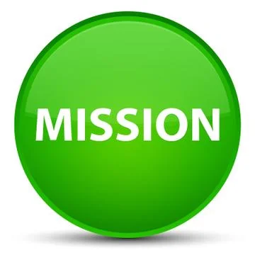 Mission special green round button Stock Illustration