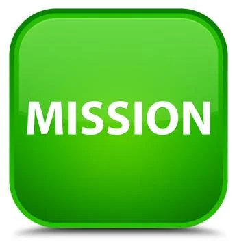 Mission special green square button Stock Illustration