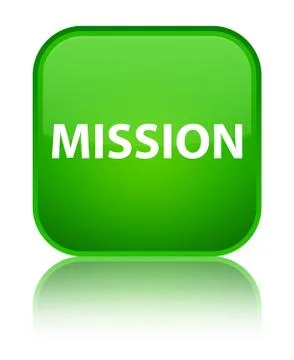 Mission special green square button Stock Illustration