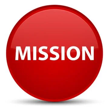 Mission special red round button Stock Illustration
