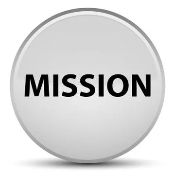 Mission special white round button Stock Illustration