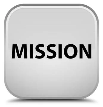 Mission special white square button Stock Illustration