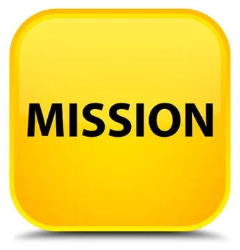 Mission special yellow square button Stock Illustration