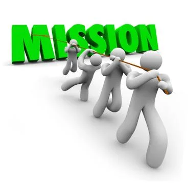 Mission team pulling together achieve goal objective task 스톡 일러스트