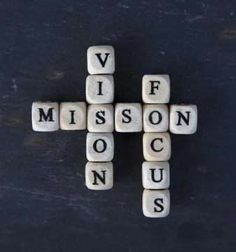 Mission vision focus Foto stock