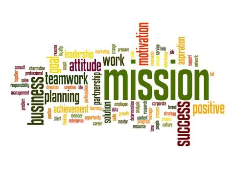 Mission word cloud Stock-Illustration