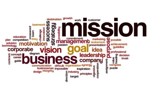 Mission word cloud Illustrazione stock