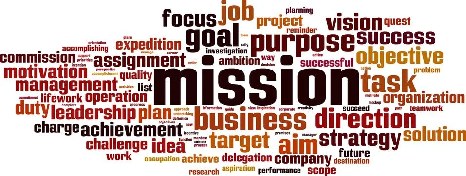 Mission word cloud Stock Illustration