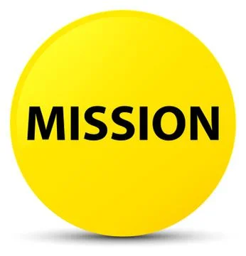 Mission yellow round button Stock Illustration