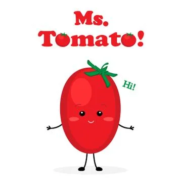 Missis cute Tomato Stock Illustration