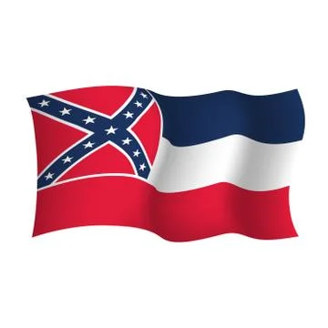 Mississipi vector flag. Vector illustration. United States of America. Stock Illustration