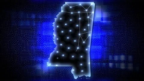 Mississippi AI Data Center Network Technology   動画素材 344697146