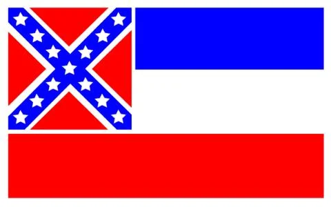 Mississippi Flag Stock Illustration