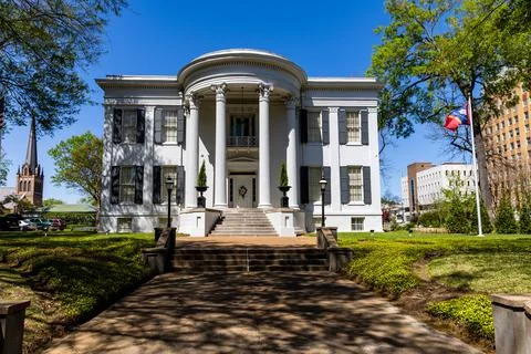 The Mississippi Governor's Mansion in Jackson, MS Stock Photos