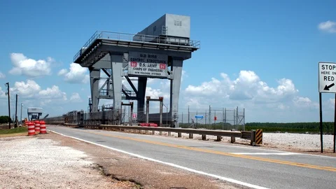 Mississippi Old river control structure b Stock Footage 109135536