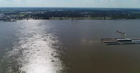The Mississippi River in Baton Rouge Stock Footage 150242529