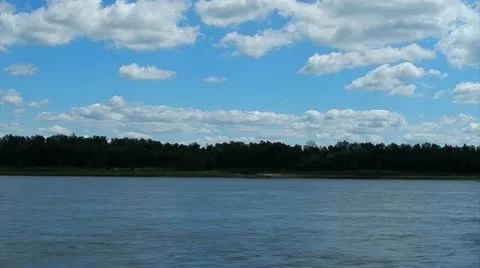 Mississippi River Clouds Stock Footage 11976446
