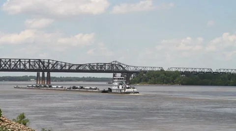 Mississippi River Industry Stock Footage 8517554