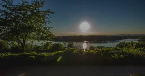 Mississippi River Time lapse Stock Footage 78980305