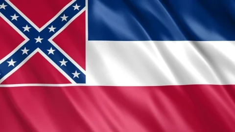 Mississippi State Flag Stock Footage 123965857