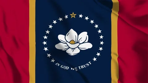 Mississippi State Flag Loop 4K Stock Footage 243874761